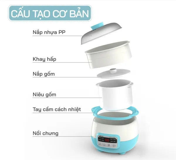 Nồi Hầm Chậm Cách Thủy 2GOOD A300 3.1 Lít