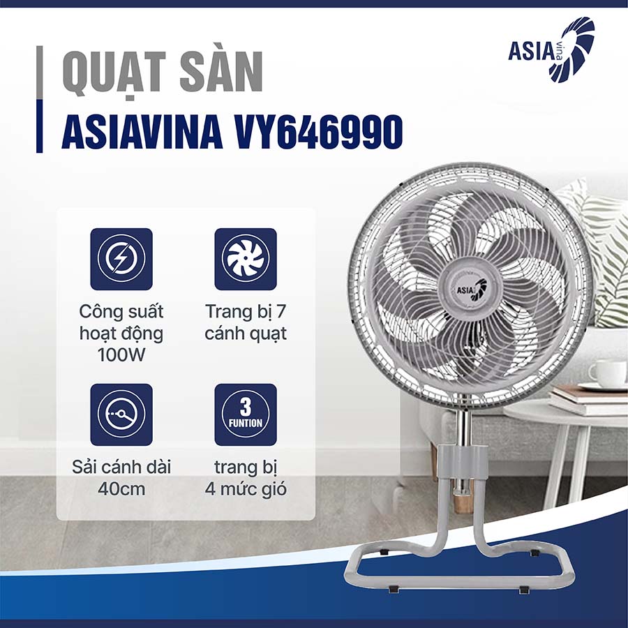 Quạt sàn ASIAVINA Turbo Max VY646990