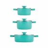Bộ nồi chống dính vân đá ánh kim Elmich EL 5112BL size 18,20,24cm