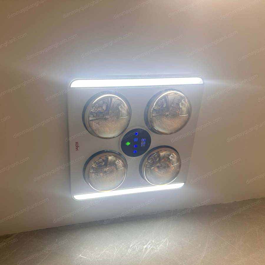 Ảnh thực tế Đèn sưởi nhà tắm 4 bóng âm trần Kohn BU06GR