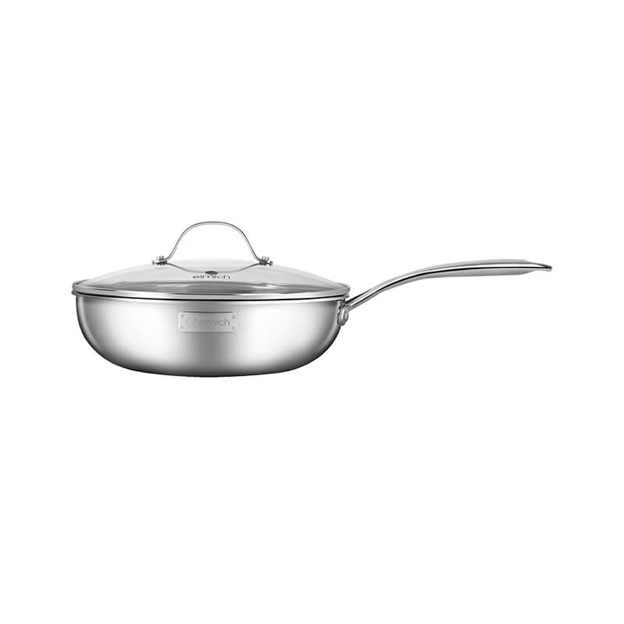 Chảo xào Inox cao cấp 3 lớp đáy liền Elmich Trimax EL3796 size 26cm - toàn cảnh sản phẩm